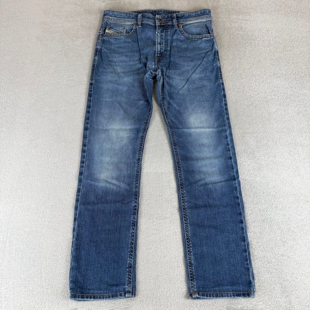Diesel Thommer Slim Skinny Jeans Mens 31x30 Blue Denim Distressed Stretch Cotton